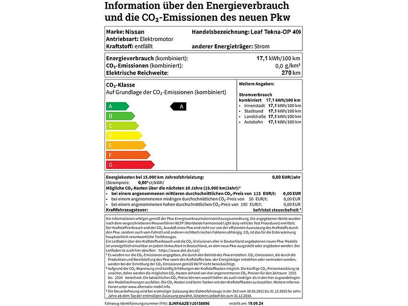 Nissan Leaf Tekna-OP 40kWh LED 360 BFS LM VL BL