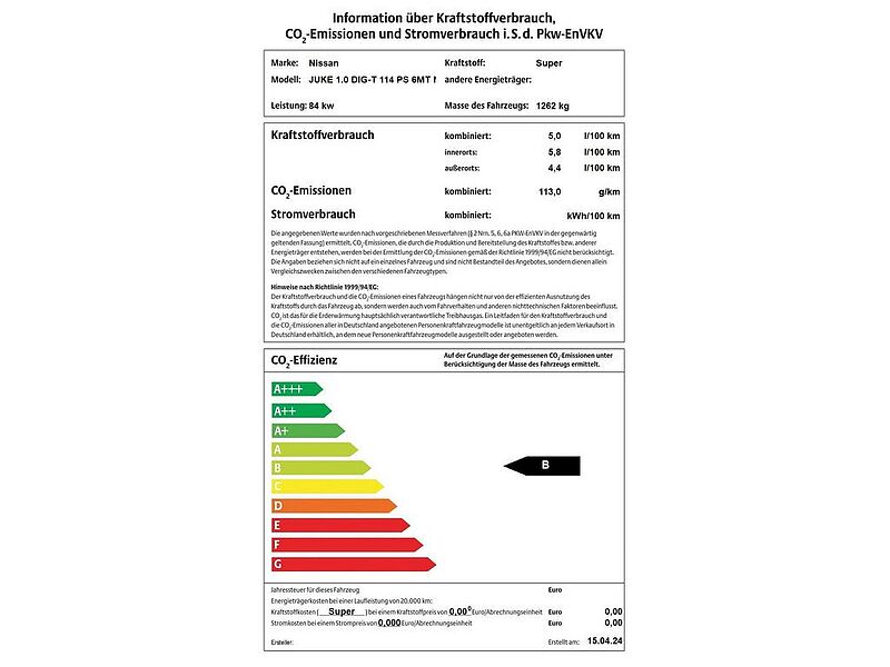 Nissan Juke 1.0 DIG-T 114 PS 6MT N-CONNECTA Tech MT NC